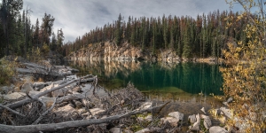 CND-OL-850_8845-Pano Horseshoe Lake, Jasper, Alberta